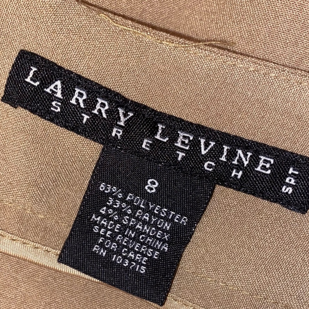 LARRY LEVINE Vintage Midi A-Line Flared Skirt in TAN/TAUPE Size 8 - Picture 3 of 4